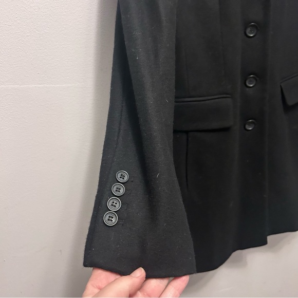 NWT Tommy Hilfiger Wool Blend Button Down Long Coat Black Women’s Small - Picture 5 of 9